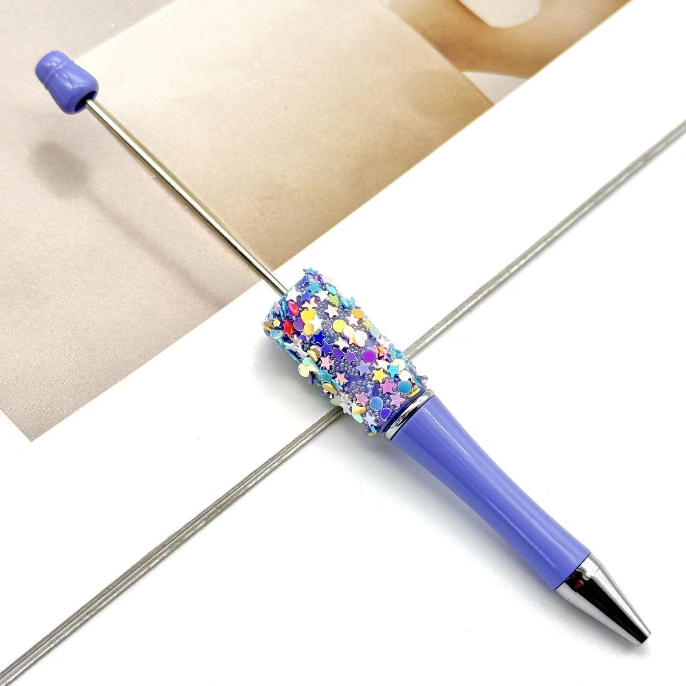 Wholesale DIY Little Star Bead Pen Colorful Sparkling Sequin Ballpoint Pen